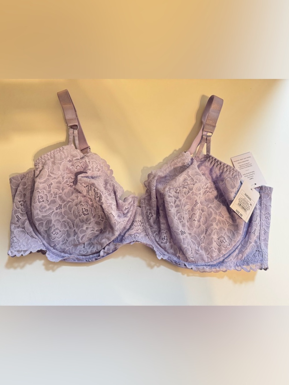 42DDD AUDEN Lace Unlined Comfort Wire Bra in Lavender